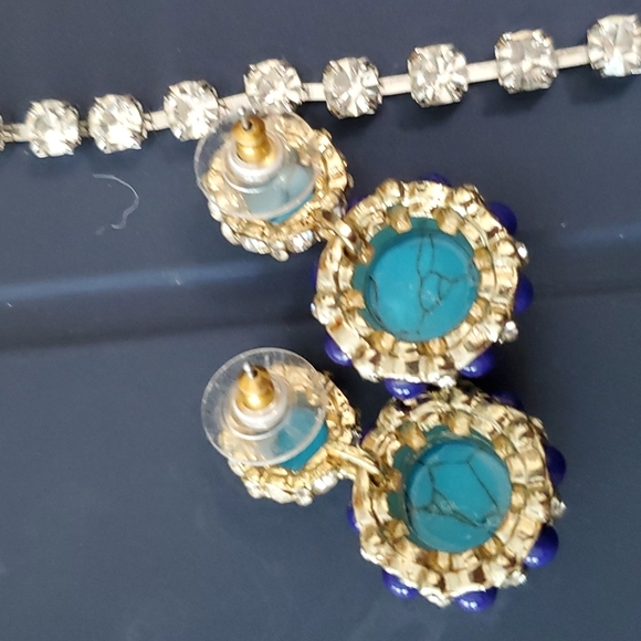 Fossil statement necklace unbranded earrings new - Picture 6 of 7